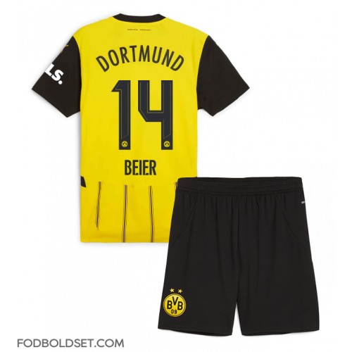 Borussia Dortmund Maximilian Beier #14 Hjemme Trøje Børn 2024-25 Kortærmet (+ Korte bukser)